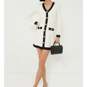 HYACINTH HOUSE

Cream & Black Elizabeth Knit Dress